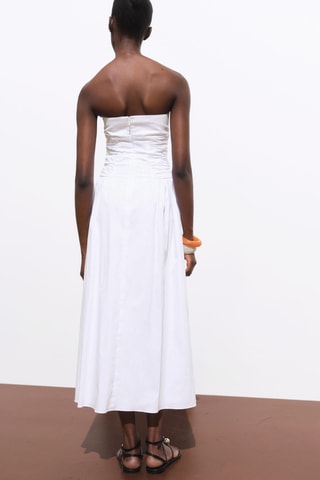 Robe midi bustier - Blanc