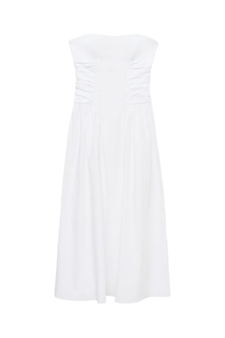 Robe midi bustier - Blanc