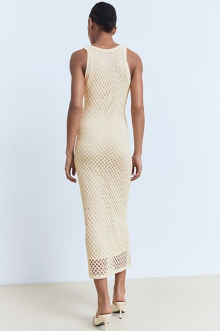 Robe longue crochet - Écru