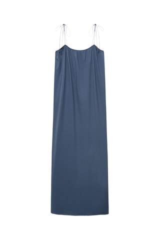 Robe coton nœuds - Bleu