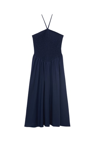 Robe à emmanchures américaines combinée - Bleu Marine