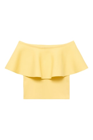 Haut bustier maxi volant - Jaune