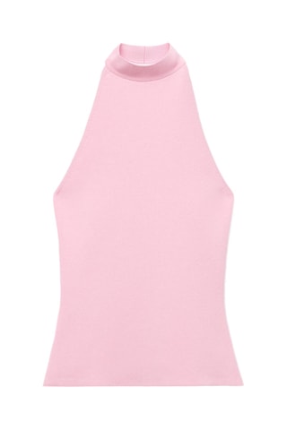 Top maille emmanchures américaines - Rose Pastel