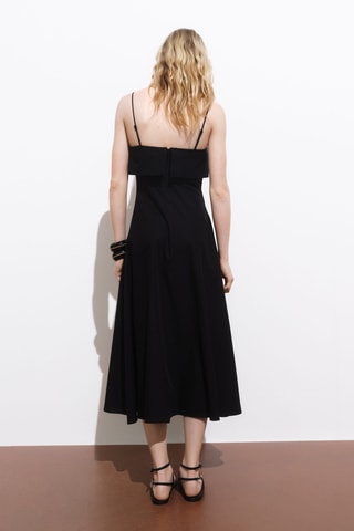 Robe coton évasée - Noir