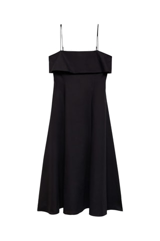 Robe coton évasée - Noir