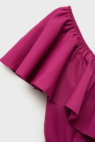 Robe asymétrique cut-out - Fuchsia