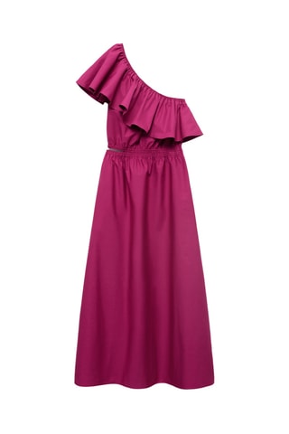 Robe asymétrique cut-out - Fuchsia