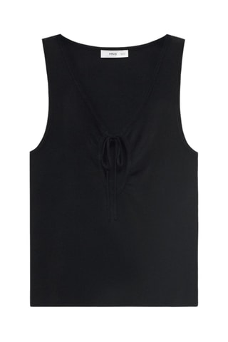 Top maille nœud - Noir