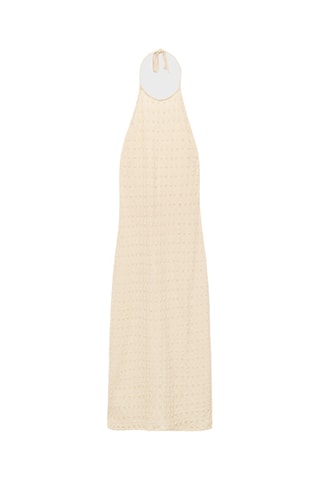 Robe crêpe emmanchures américaines - Écru