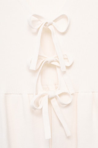 Top maille à nœuds - Blanc