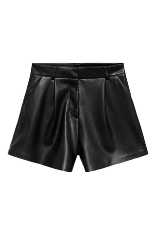 Short pinces similicuir - Noir