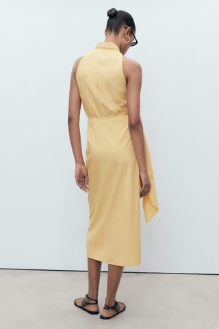 Robe chemise nœud - Jaune