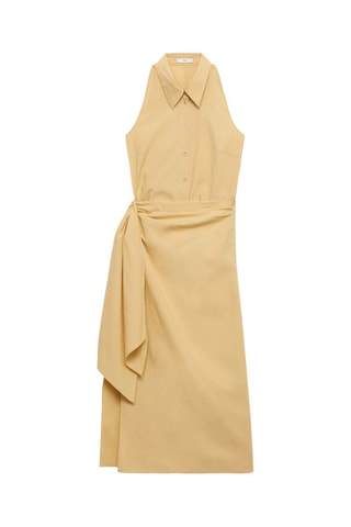 Robe chemise nœud - Jaune