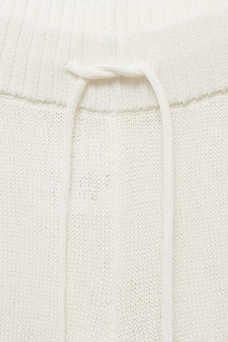Pantalon maille ajourée - Blanc
