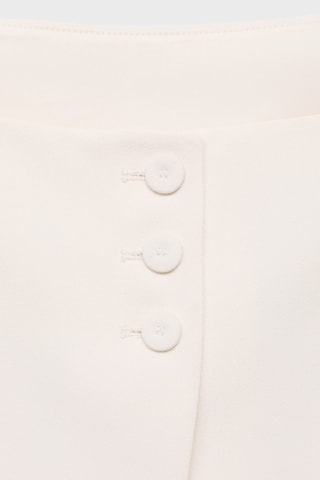 Top crop boutons - Écru