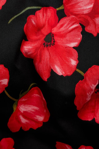 Robe bustier fleurs - Noir