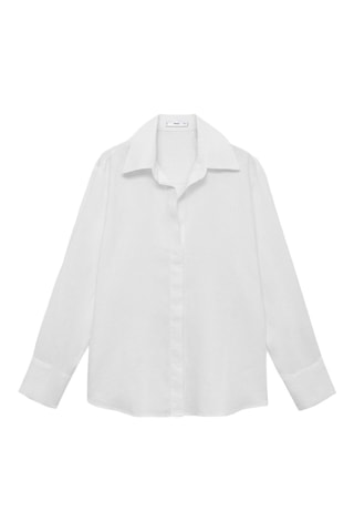 Chemise lin oversize - Blanc