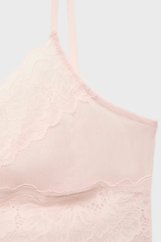 Haut court dentelle - Rose Pastel