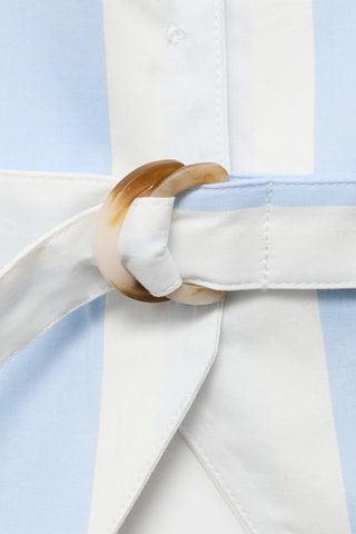 Gilet emmanchures américaines à rayures - Bleu Clair