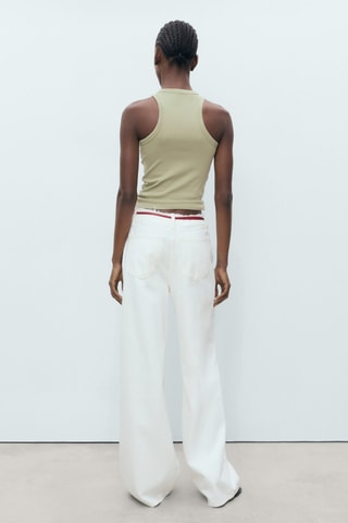 Top coton bretelles - Kaki