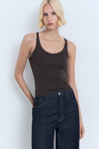Top coton bretelles - Anthracite