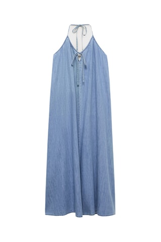 Robe en jean bretelles - Bleu