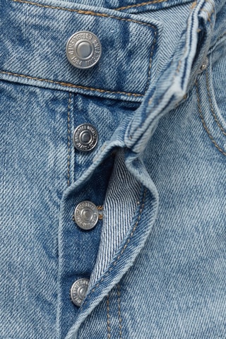 Short en jean bas effiloché - Bleu