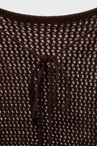 Robe crochet dos nu - Chocolat