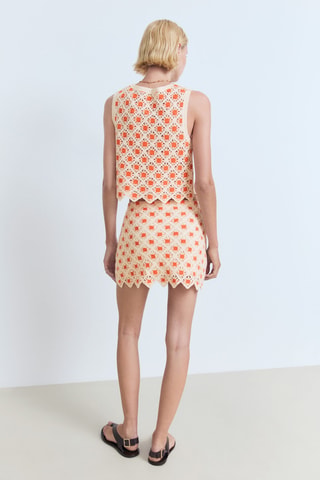 Minijupe crochet - Orange