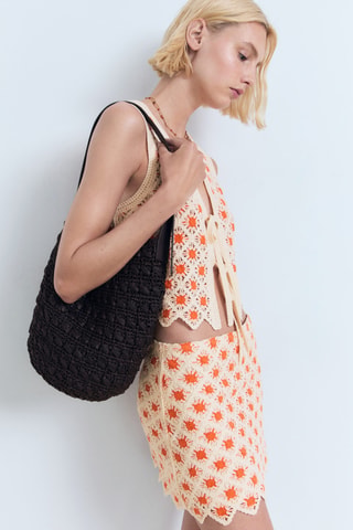 Minijupe crochet - Orange