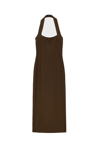 Robe longue emmanchures américaines - Marron