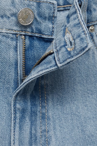 Short en jean droit taille haute - Bleu Clair