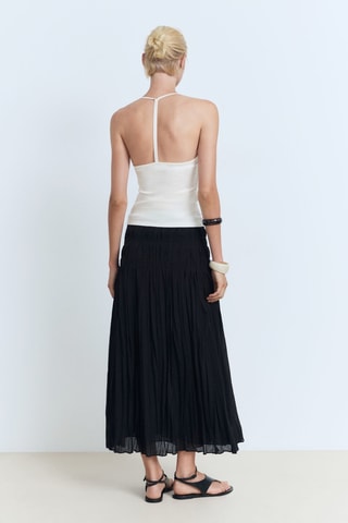 Top en coton dos nu - Blanc Cassé
