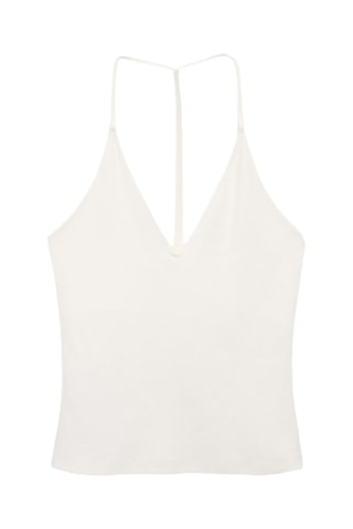 Top en coton dos nu - Blanc Cassé