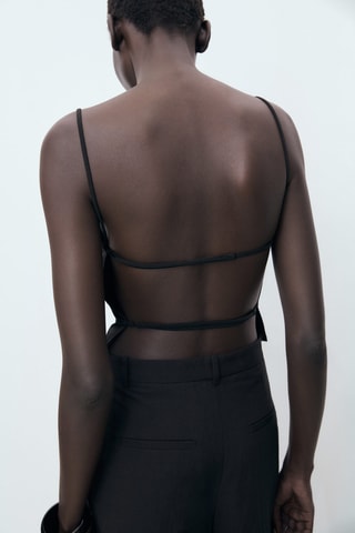 Top dos ouvert - Noir