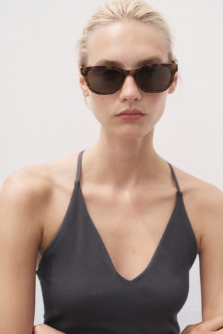 Top en coton dos nu - Anthracite