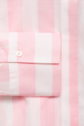Chemise coton rayures - Rose Pastel