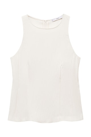 Blouse emmanchures américaines ajustée - Blanc Cassé