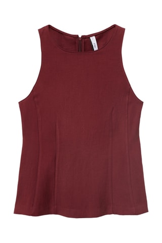 Blouse emmanchures américaines ajustée - Grenat