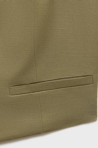 Gilet de costume lin mélangé - Kaki