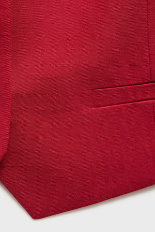 Gilet de costume lin mélangé - Grenat