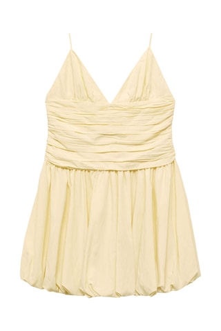 Robe ballon fronces - Jaune