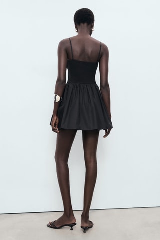 Robe combinée à fronces - Noir