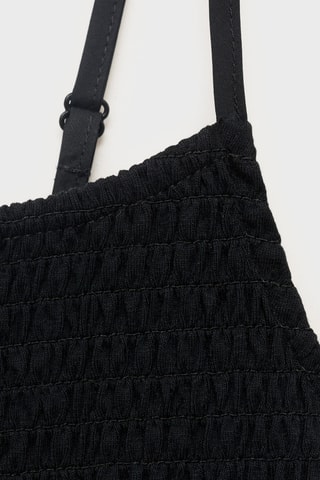 Robe combinée à fronces - Noir