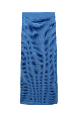 Jupe longue crochet - Bleu