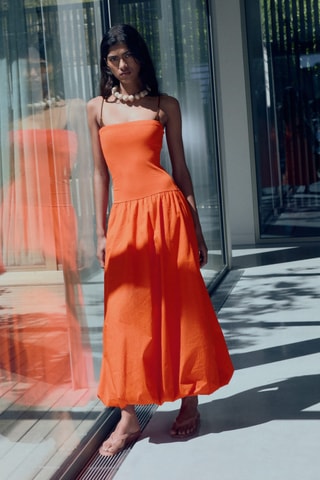 Robe combinée ballon - Orange