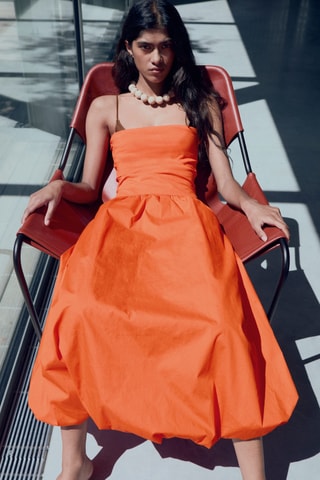 Robe combinée ballon - Orange