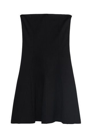 Robe bustier à plis plats - Noir
