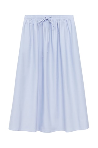Jupe coton évasée - Bleu Clair