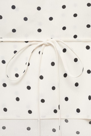 Blouse pois volant - Blanc Cassé